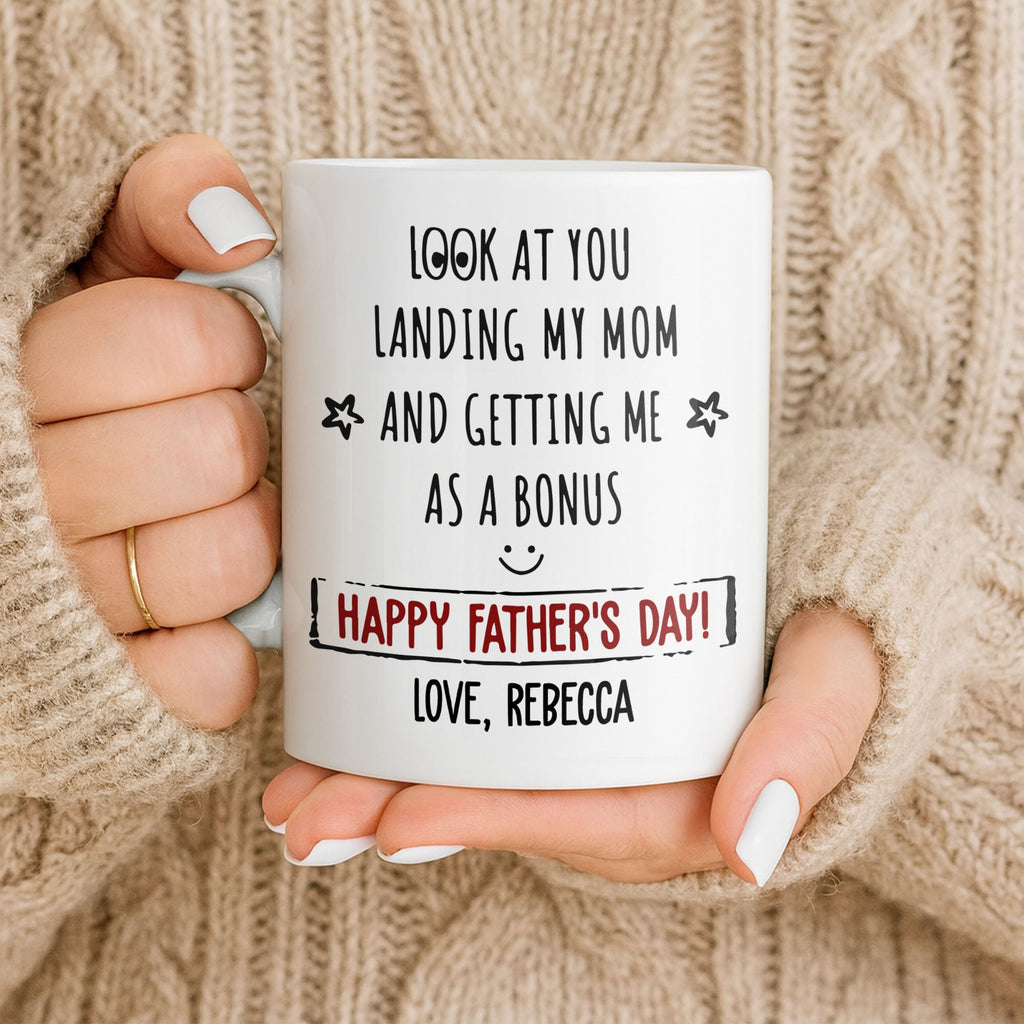 Personalized Coffee Mug Custom Message Gift for Dad Edge-to-edge Mug GradoCreations