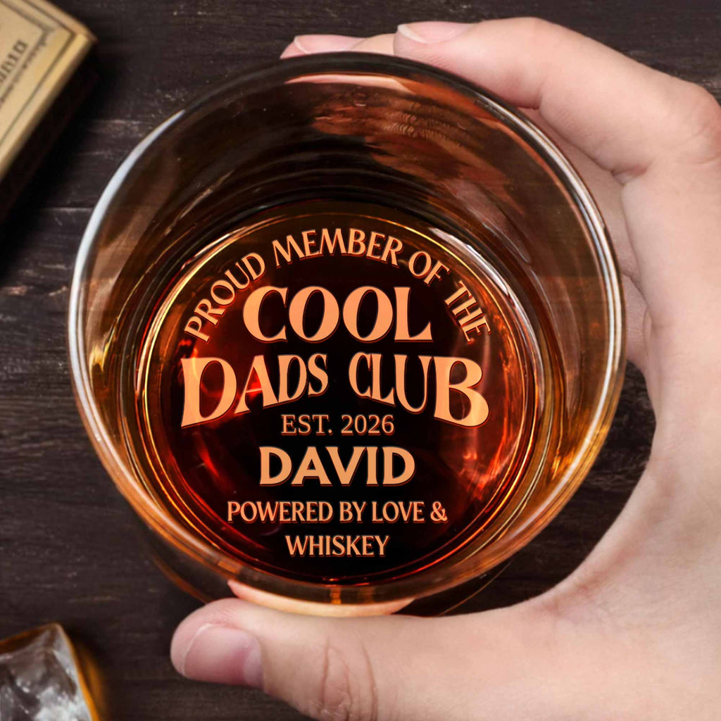 Personalized Engraved Whiskey Glass Custom Name Gift for Dad Whiskey Glass GradoCreations