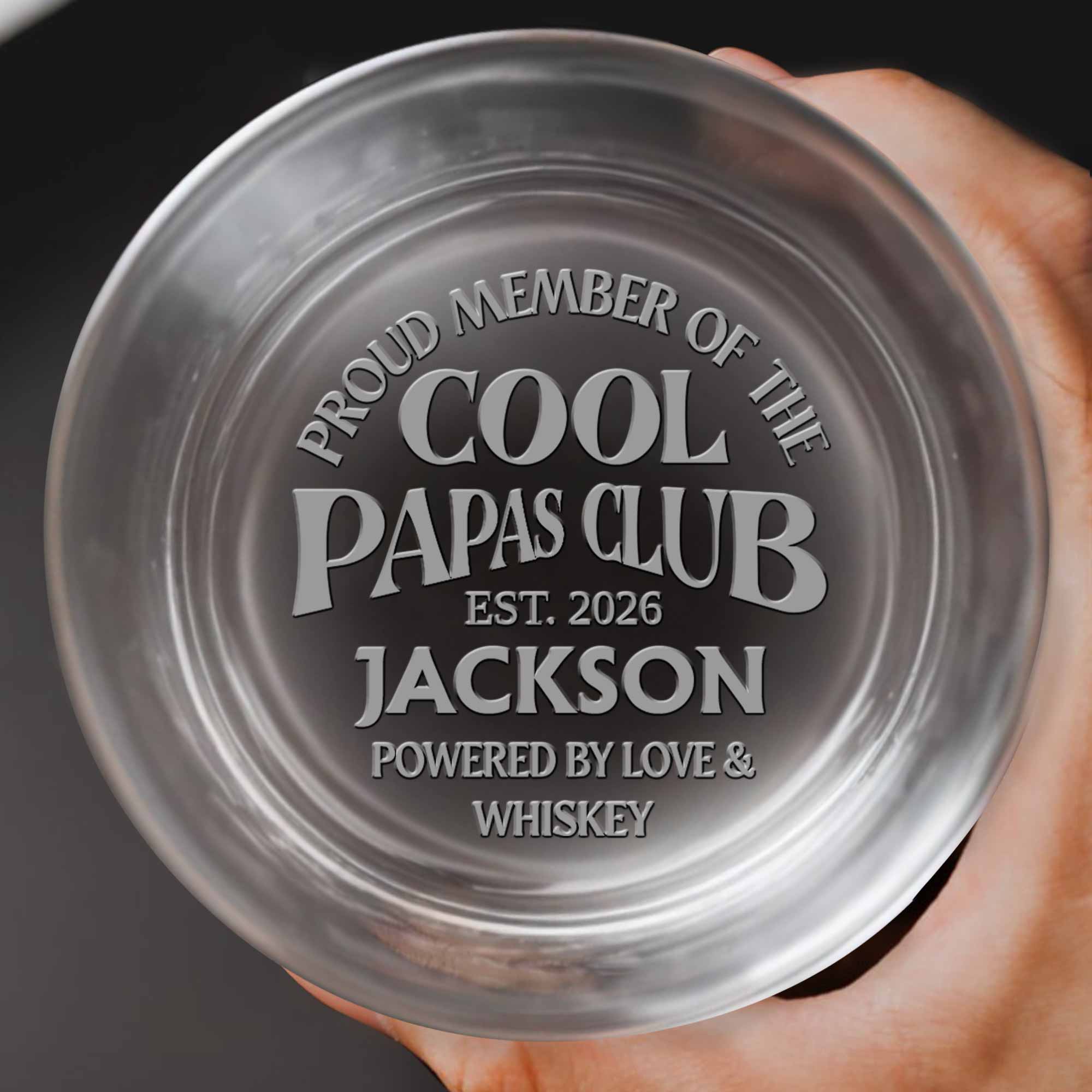 Personalized Engraved Whiskey Glass Custom Name Gift for Dad Whiskey Glass GradoCreations