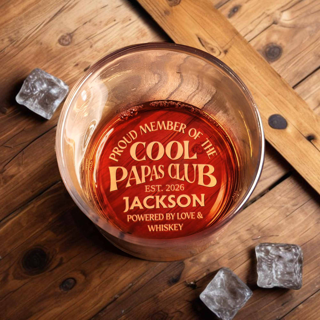Personalized Engraved Whiskey Glass Custom Name Gift for Dad Whiskey Glass GradoCreations