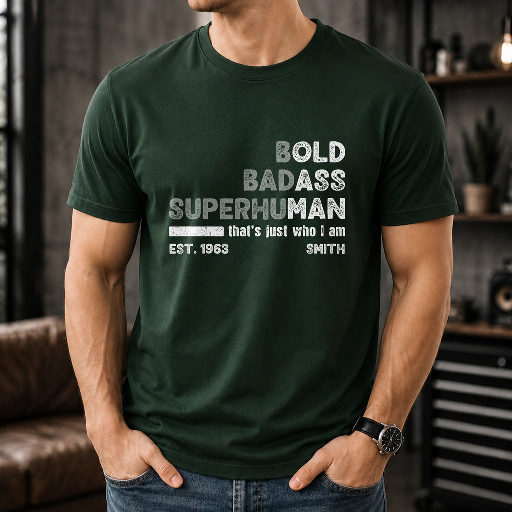 Personalized Typography T-shirt & Hoodie Custom Gift for Dad Shirt GradoCreations