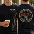 Personalized Custom T-Shirt for Dad with Raccoon & Fries T-Shirt Font and Back GradoCreations