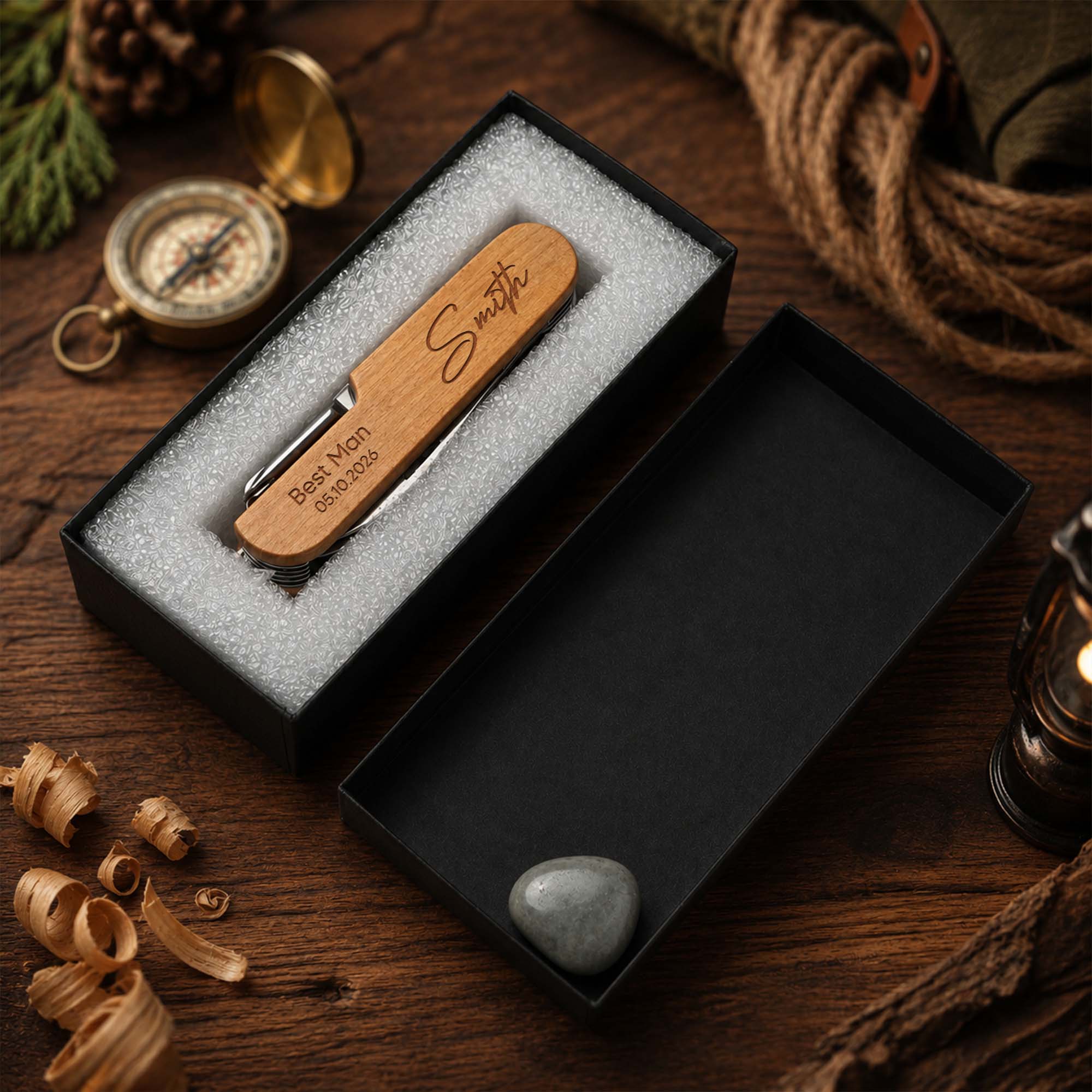 Personalized Engraved Wooden Multi Tool Custom Name Gift for Dad Wooden Multi Tool GradoCreations