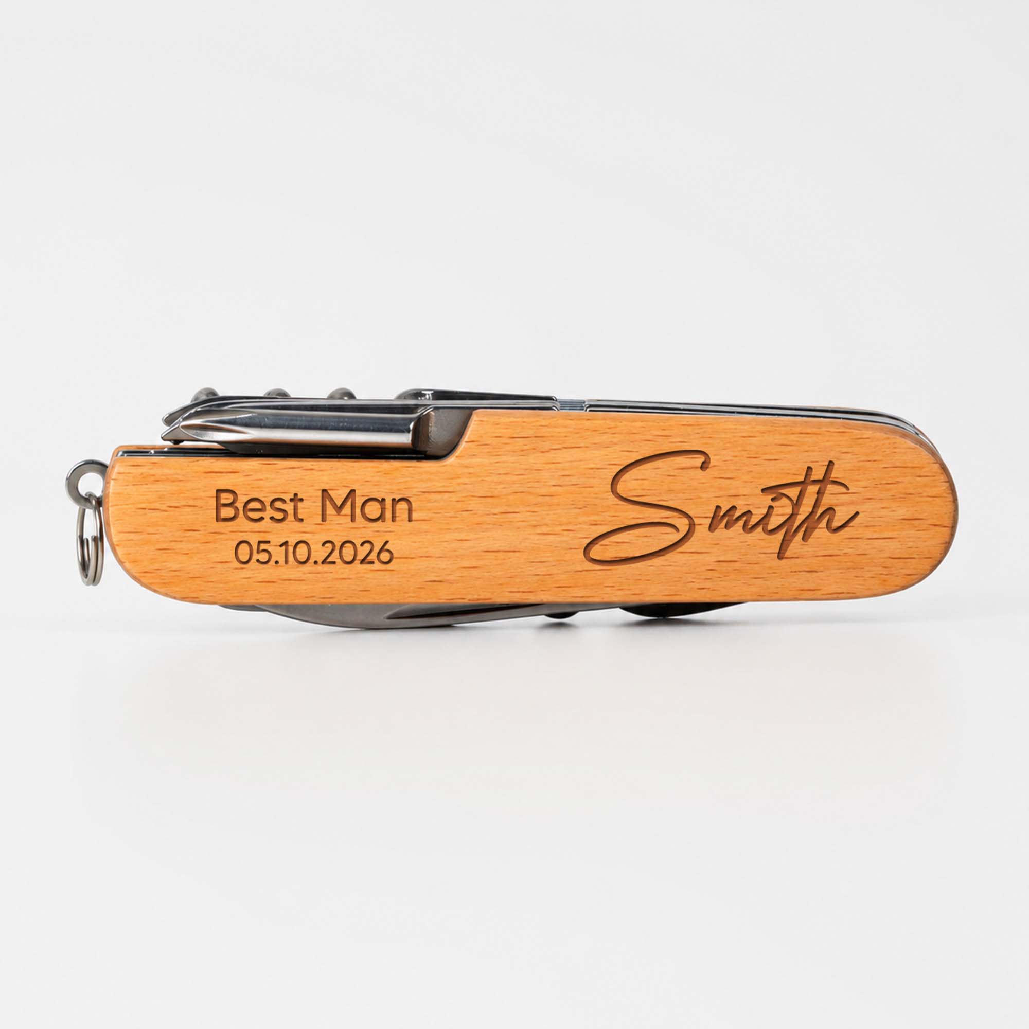 Personalized Engraved Wooden Multi Tool Custom Name Gift for Dad Wooden Multi Tool GradoCreations