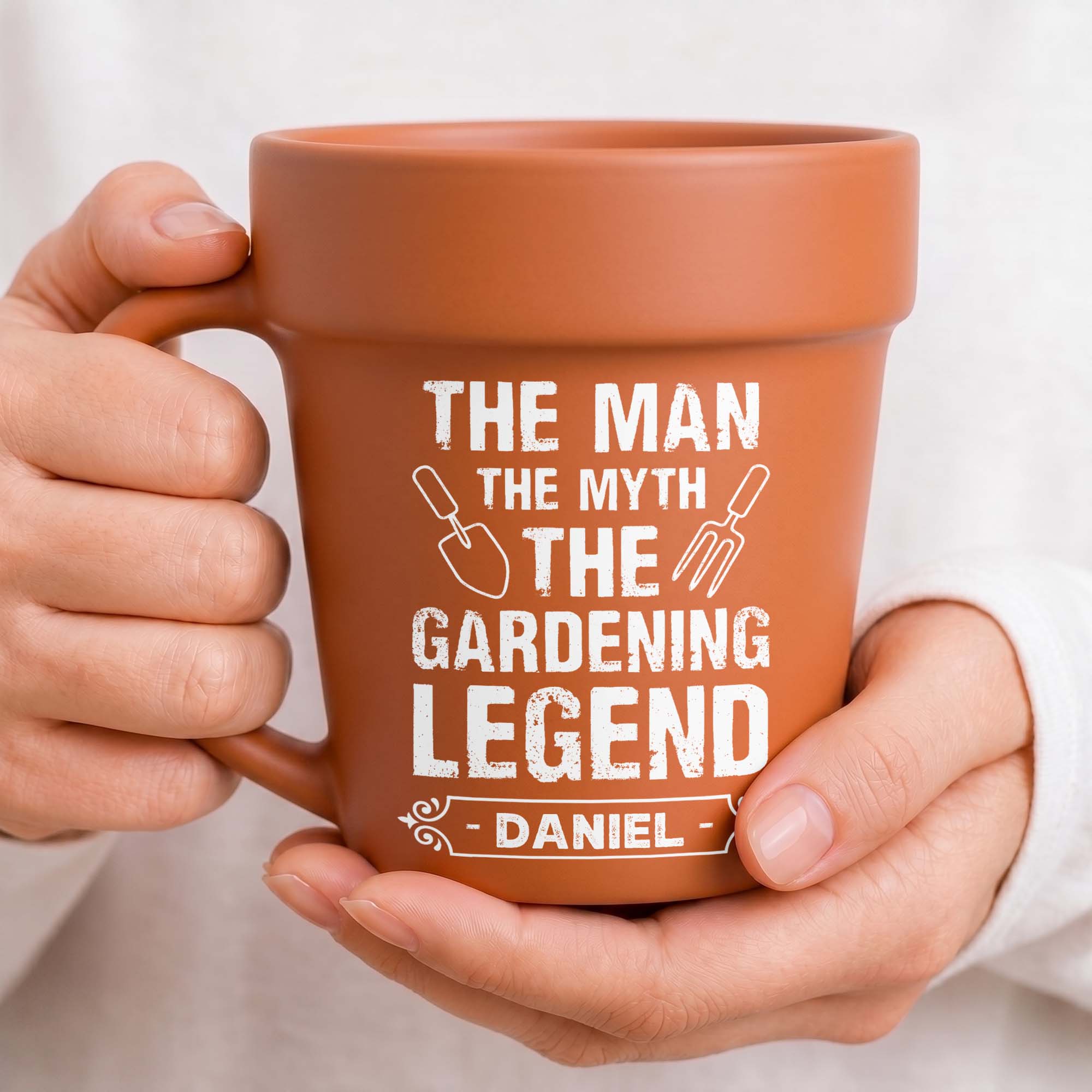 Personalized Gardening Legend Plant Pot Ceramic Mug Gift for Dad