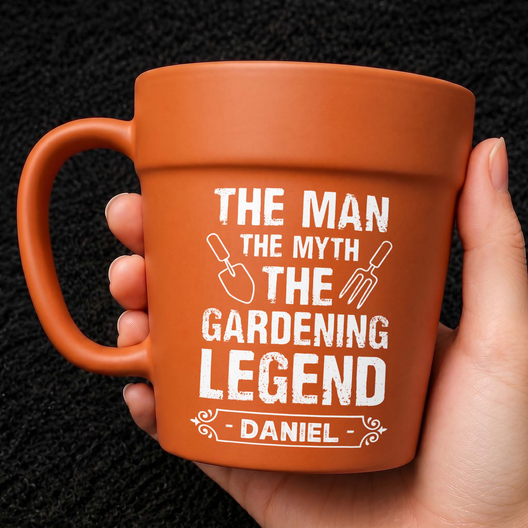 Personalized Gardening Legend Plant Pot Ceramic Mug Gift for Dad