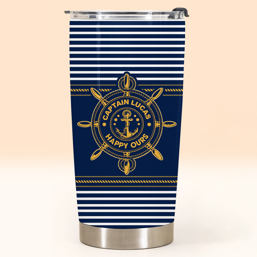 Personalized Nautical 20oz Tumbler Custom Name Gift for Dad 20oz Tumbler GradoCreations