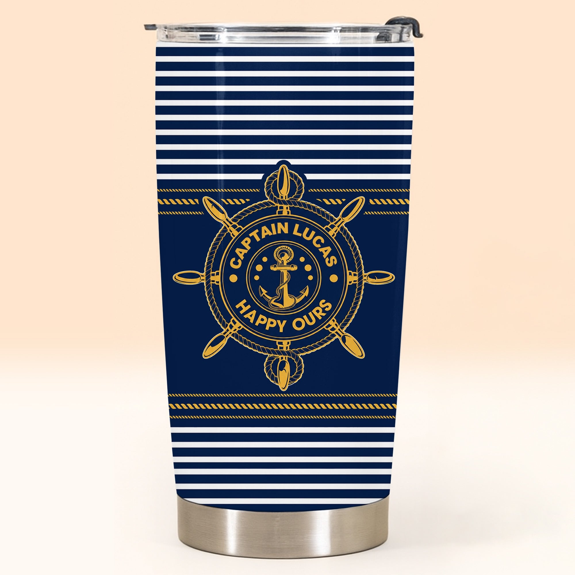 Personalized Nautical 20oz Tumbler Custom Name Gift for Dad 20oz Tumbler GradoCreations