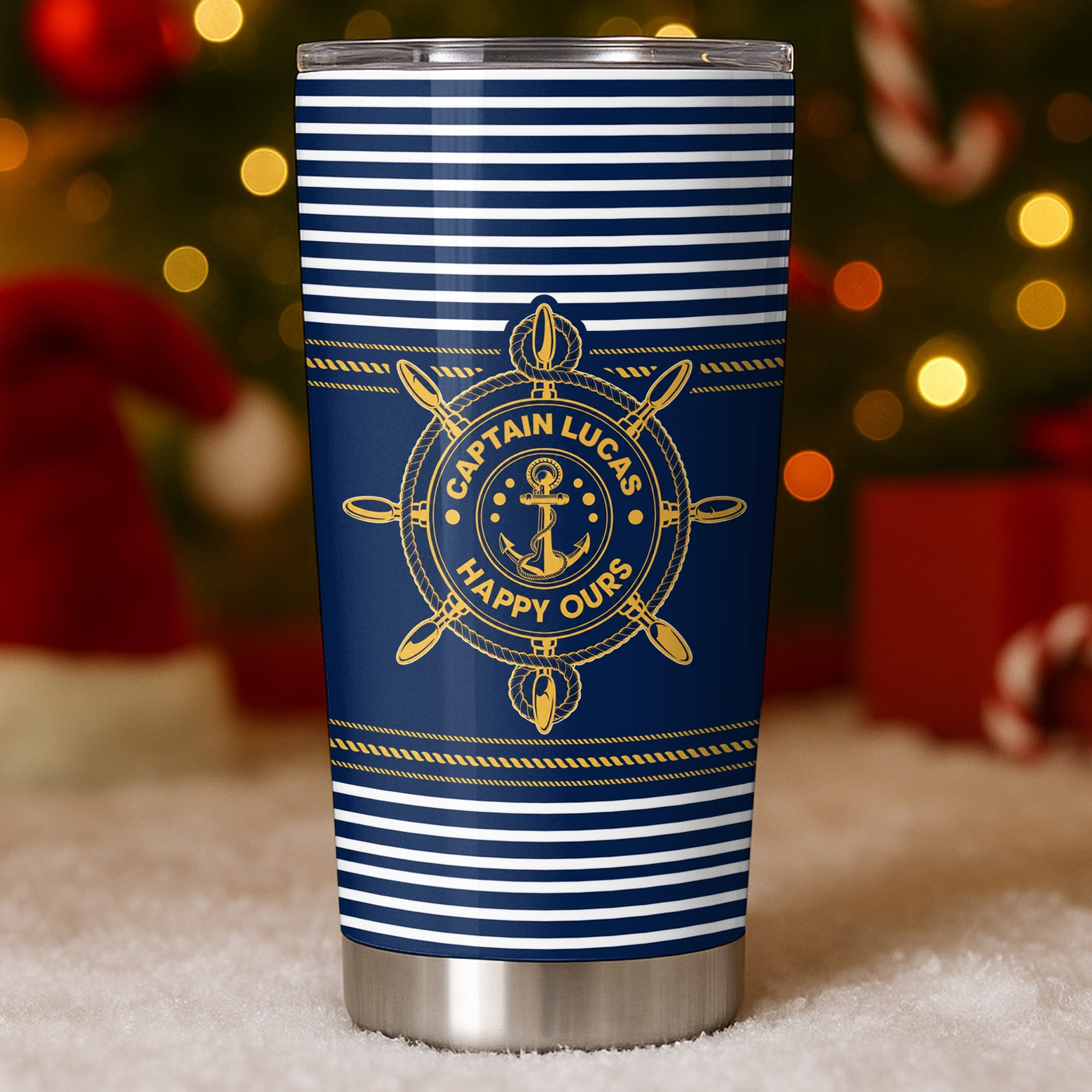 Personalized Nautical 20oz Tumbler Custom Name Gift for Dad 20oz Tumbler GradoCreations