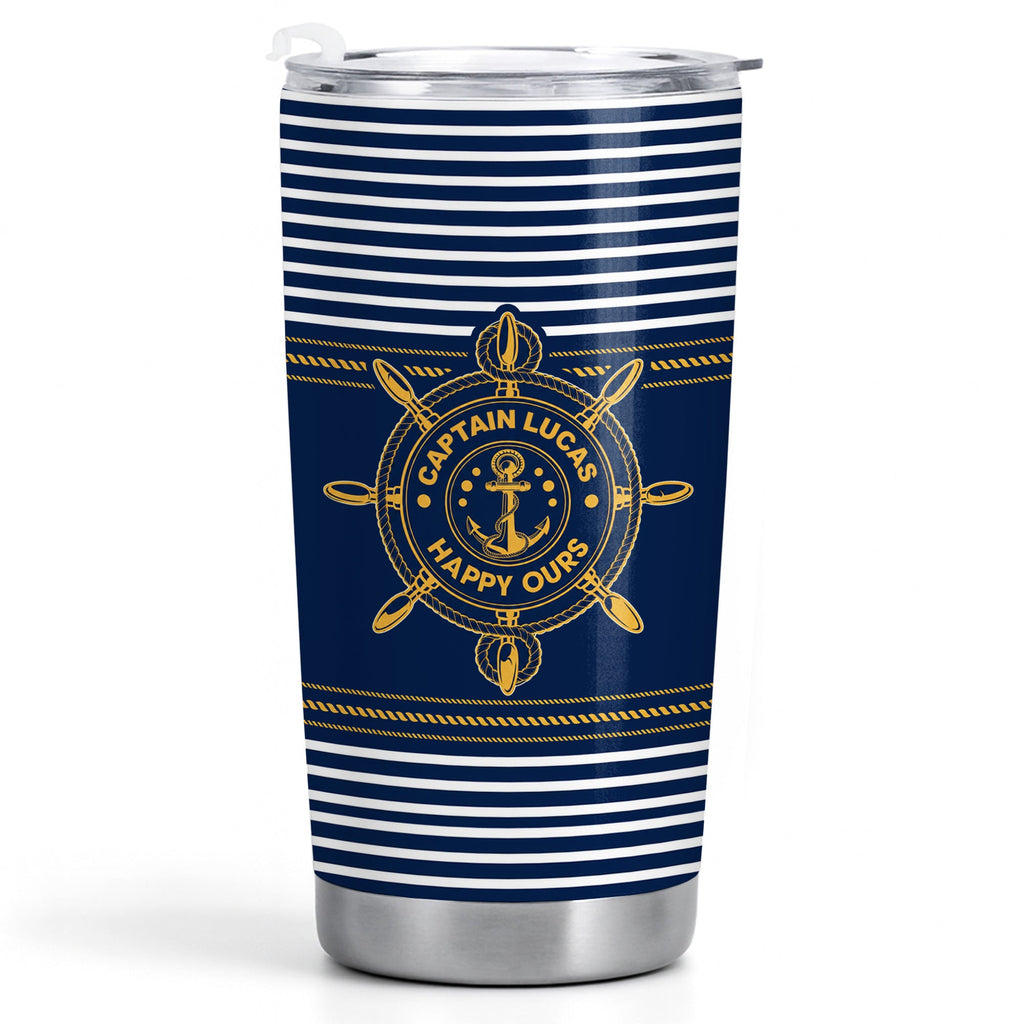 Personalized Nautical 20oz Tumbler Custom Name Gift for Dad 20oz Tumbler GradoCreations