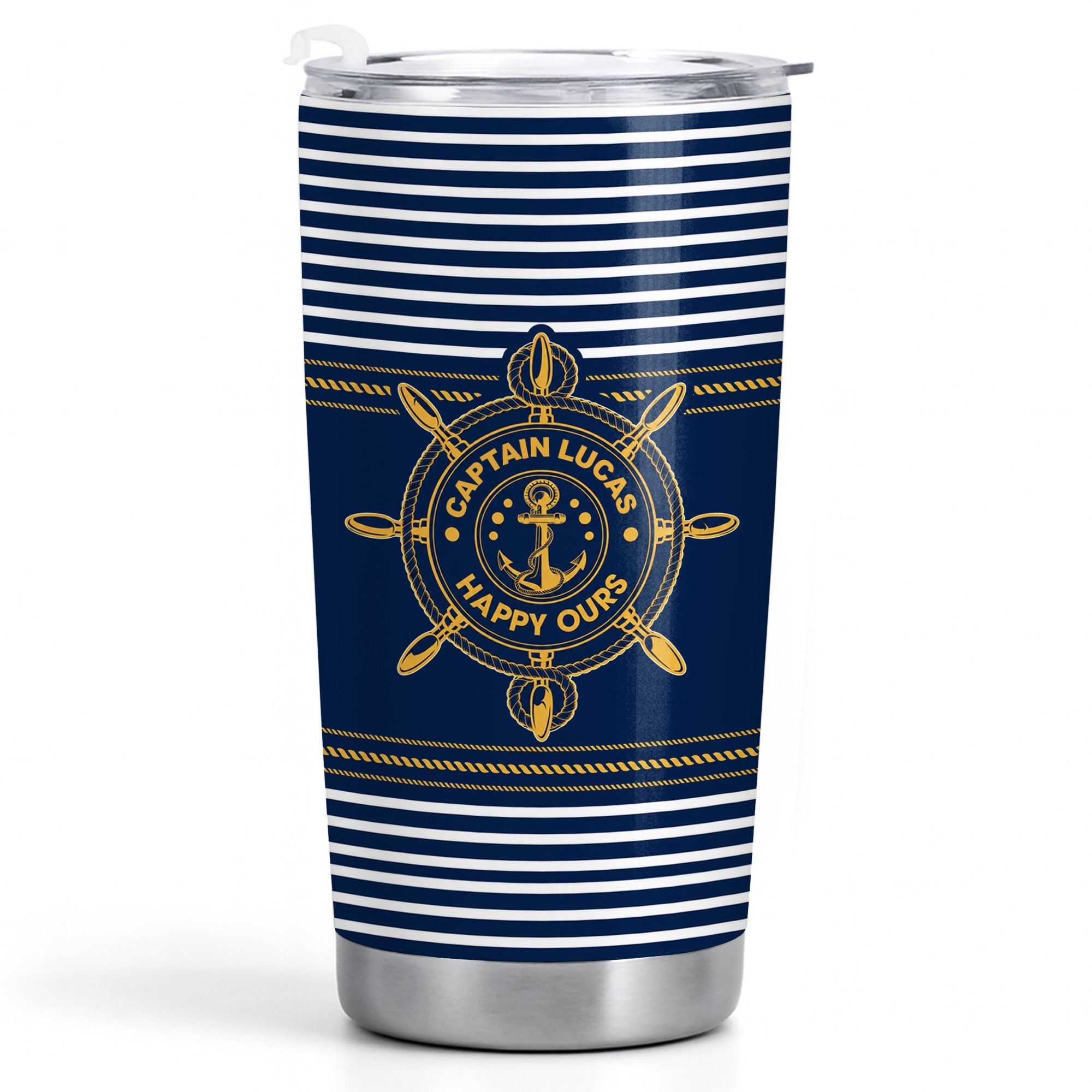 Personalized Nautical 20oz Tumbler Custom Name Gift for Dad 20oz Tumbler GradoCreations
