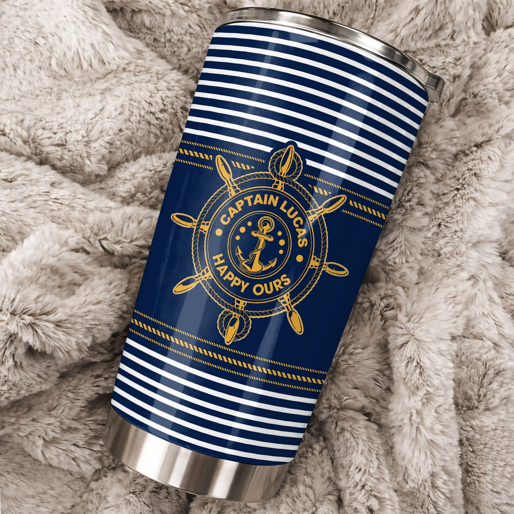 Personalized Nautical 20oz Tumbler Custom Name Gift for Dad 20oz Tumbler GradoCreations