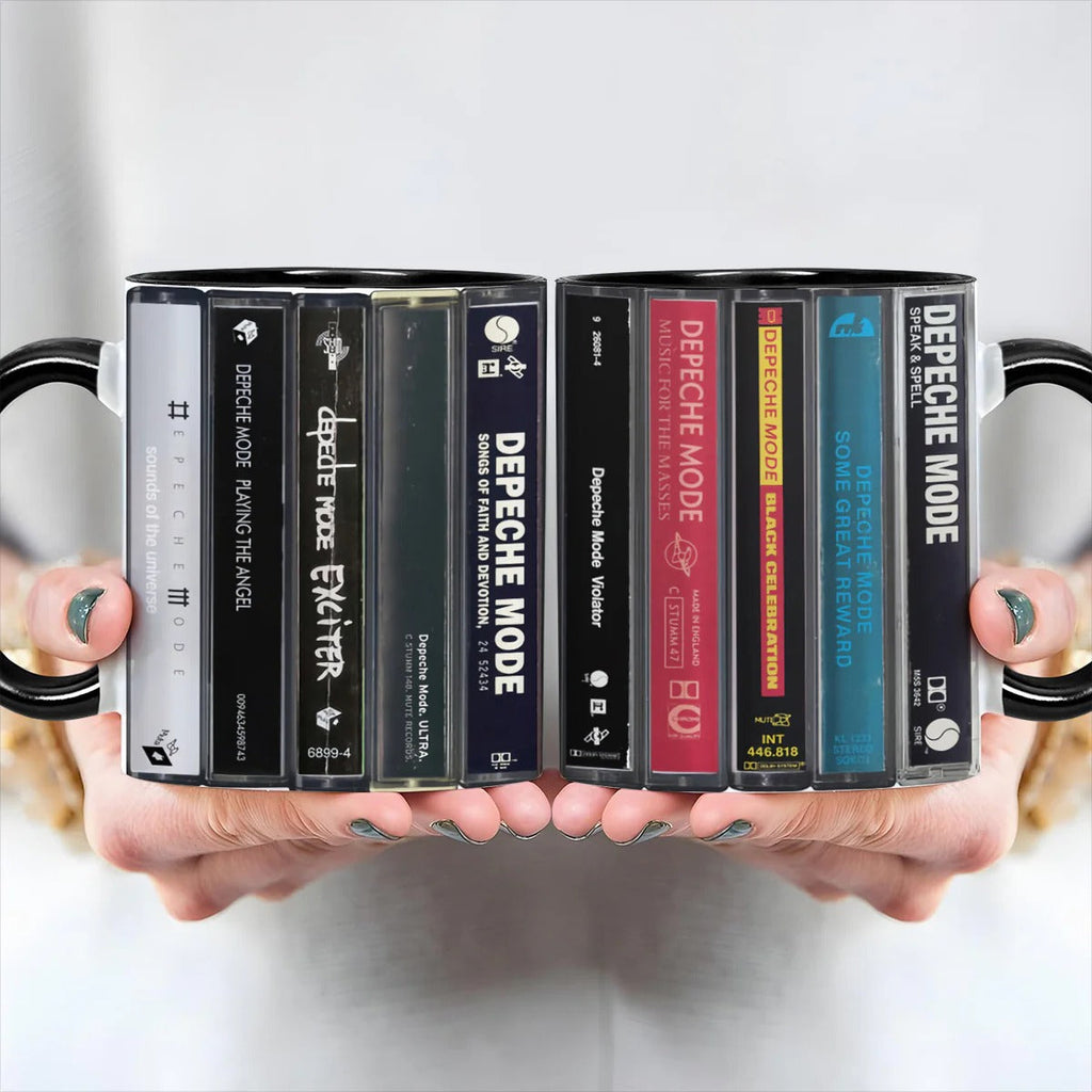 Retro Depeche Mode Albums Accent Mug Unique Gift for Music Lovers GradoCreations