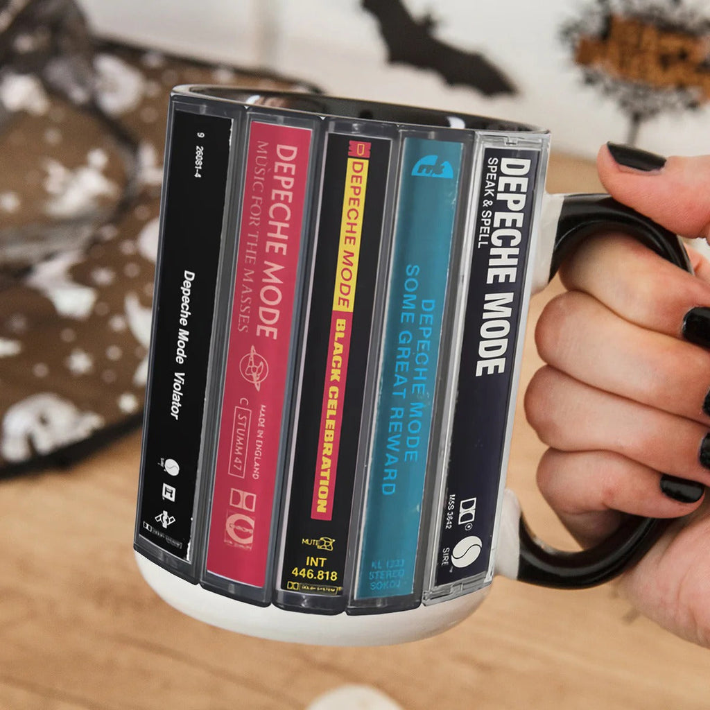 Retro Depeche Mode Albums Accent Mug Unique Gift for Music Lovers GradoCreations