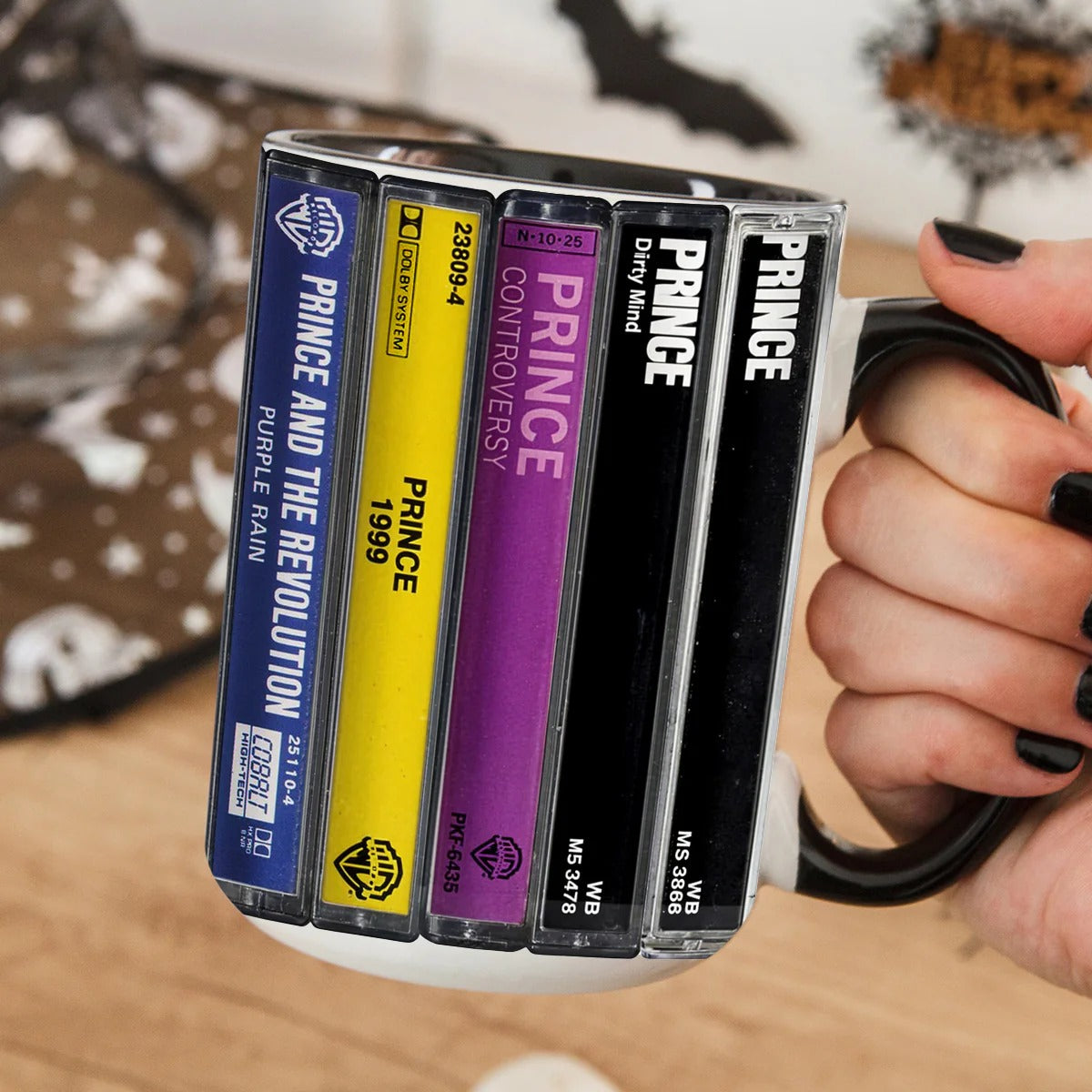 Prince Albums Cassette Retro Accent Mug for Music Lovers GradoCreations