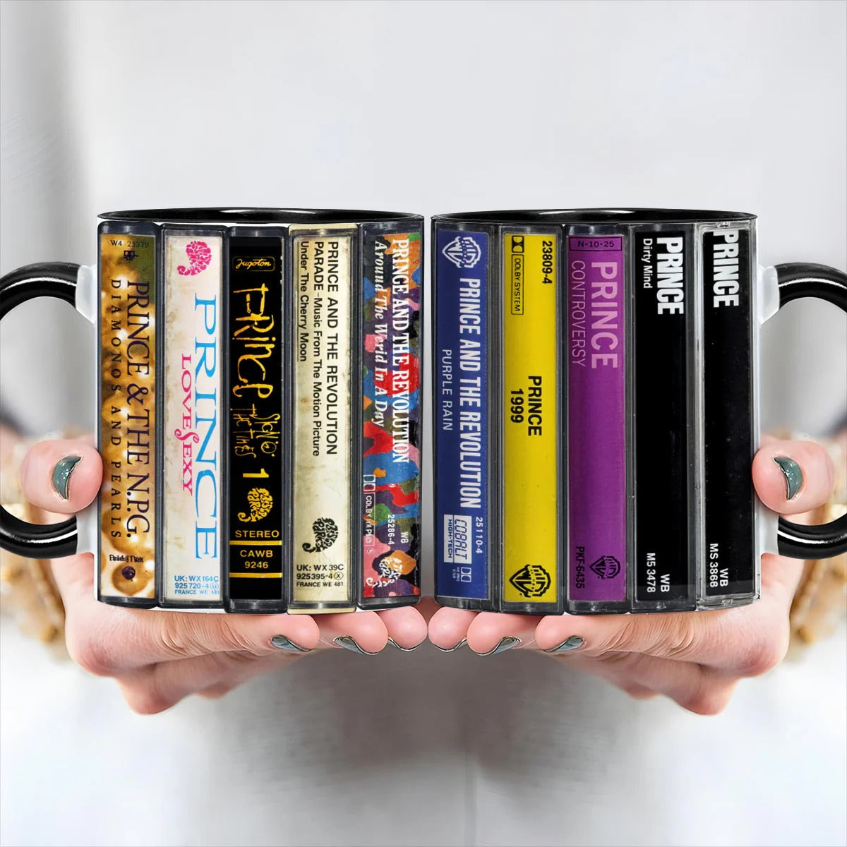 Prince Albums Cassette Retro Accent Mug for Music Lovers GradoCreations