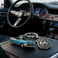 Personalized Route 66 Keychain Commemorative Gift for Car Lovers GradoCreations