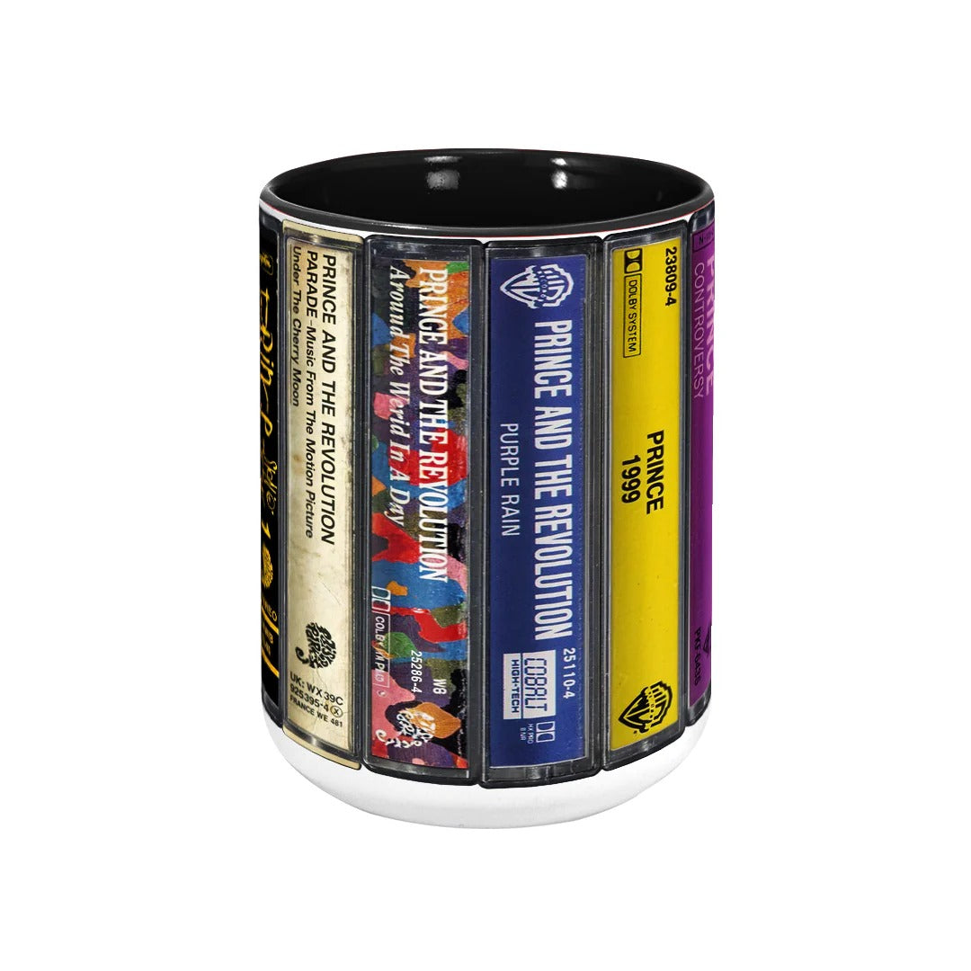 Prince Albums Cassette Retro Accent Mug for Music Lovers GradoCreations