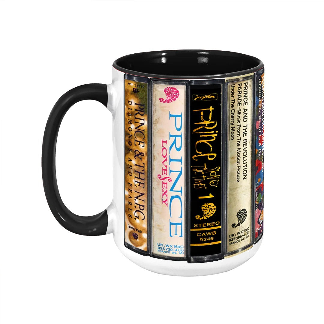 Prince Albums Cassette Retro Accent Mug for Music Lovers GradoCreations