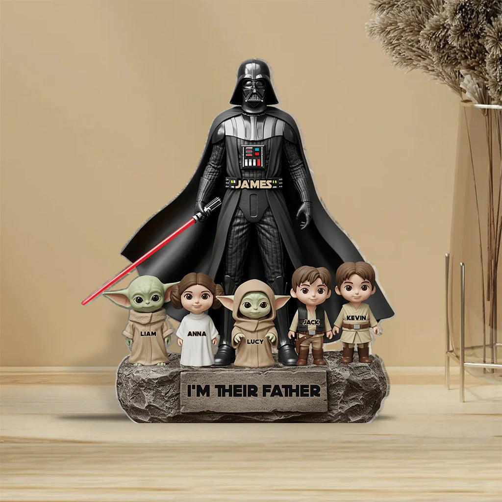 Personalized Acrylic Plaque Gift for Dad Best Dad in the Galaxy GradoCreations