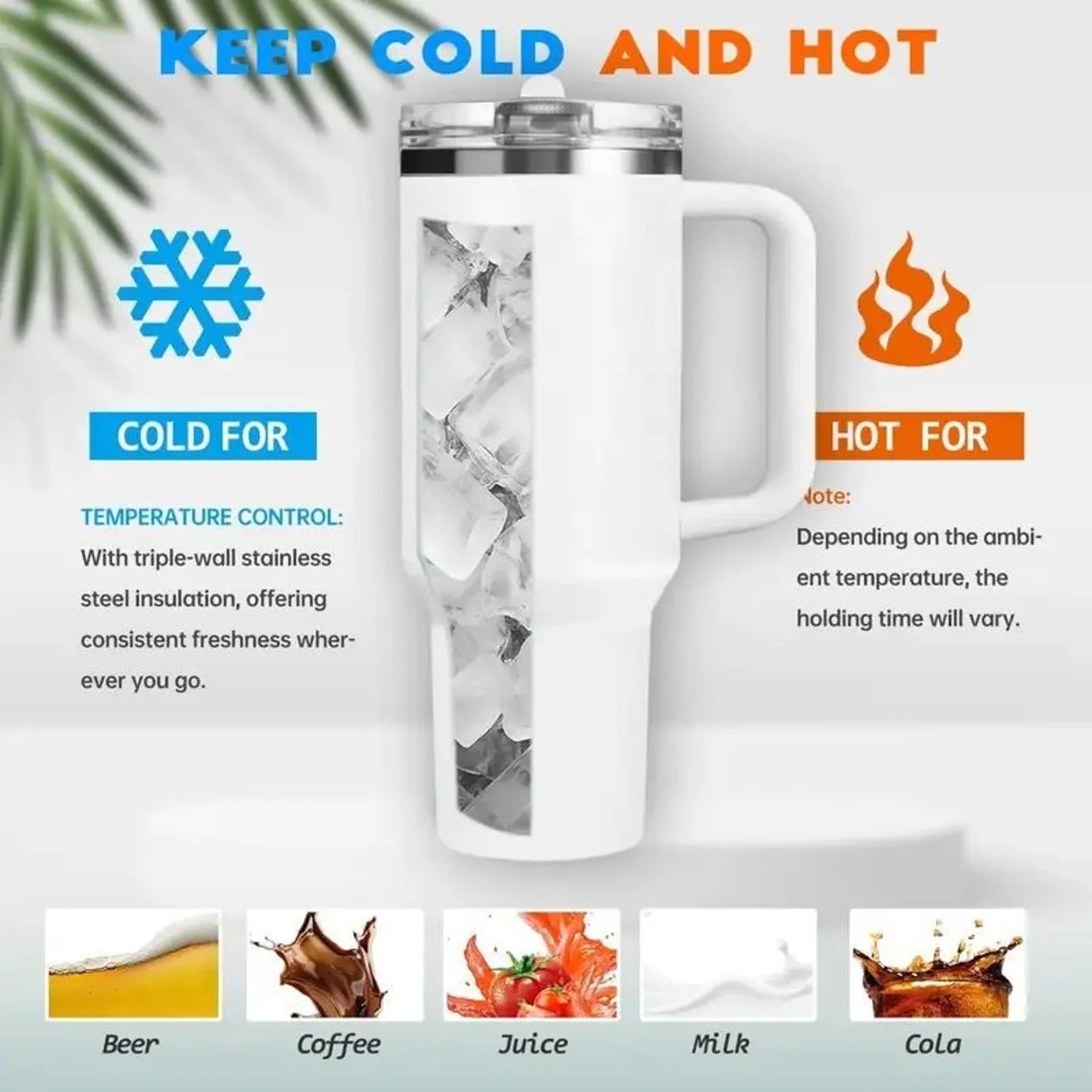 Personalized 40oz Floral Tumbler with Handle for Her GradoCreations