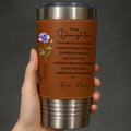 Personalized Leather Tumbler Custom Name Gift for Daughter Leather Tumbler GradoCreations