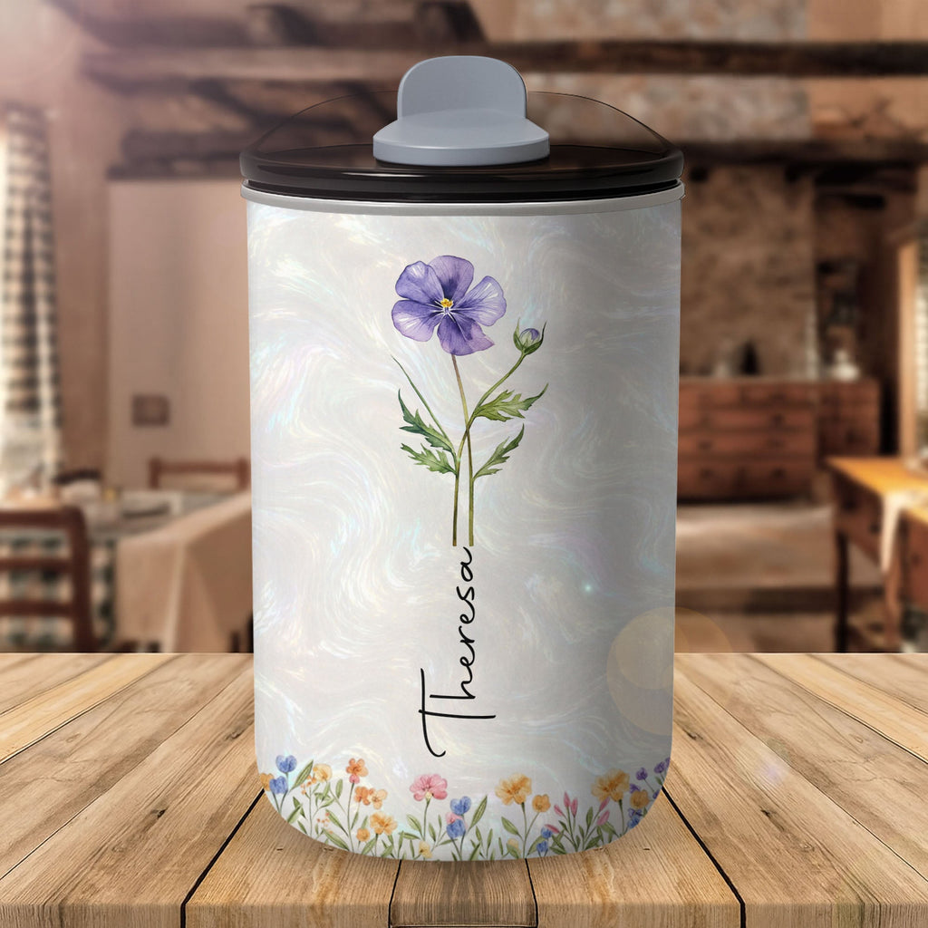 Personalized 10oz Tumbler Custom Name Birth Month Flower Gift for Daughter 10oz tumbler GradoCreations