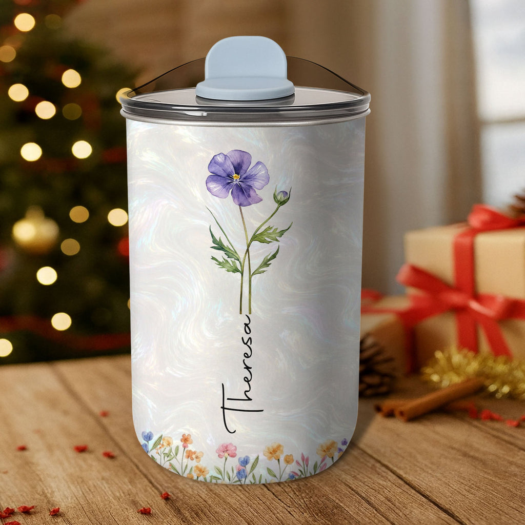 Personalized 10oz Tumbler Custom Name Birth Month Flower Gift for Daughter 10oz tumbler GradoCreations