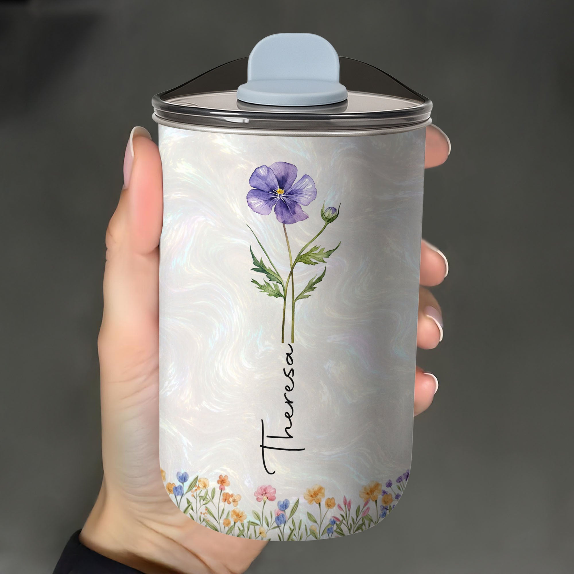 Personalized 10oz Tumbler Custom Name Birth Month Flower Gift for Daughter 10oz tumbler GradoCreations