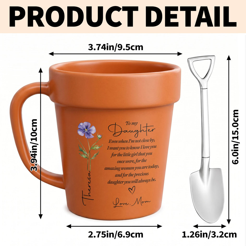 Personalized Plant Pot Ceramic Mug Custom Name Gift for Daughter Plant Pot Ceramic Mug GradoCreations