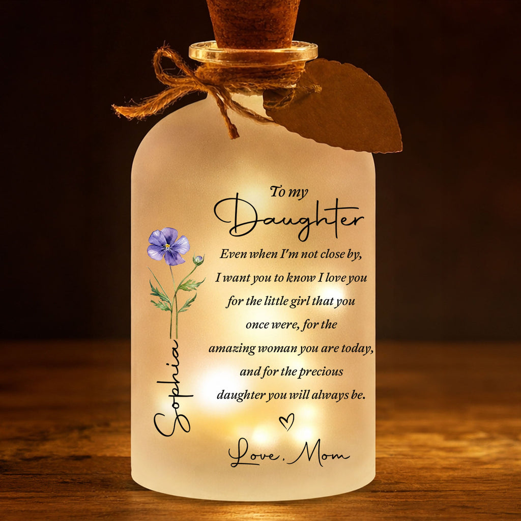 Personalized Short Bottle Light Custom Name Gift for Daughter Short Bottle Light GradoCreations