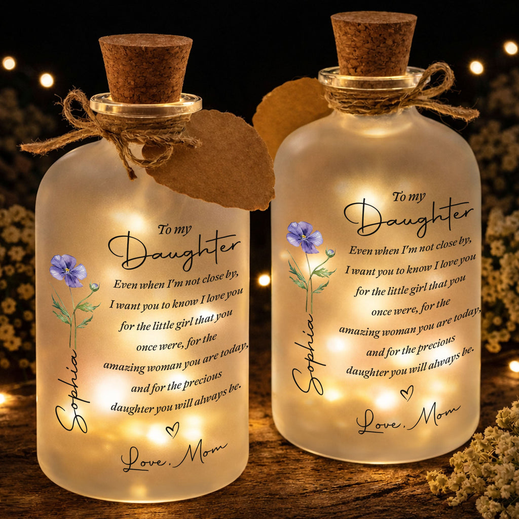 Personalized Short Bottle Light Custom Name Gift for Daughter Short Bottle Light GradoCreations