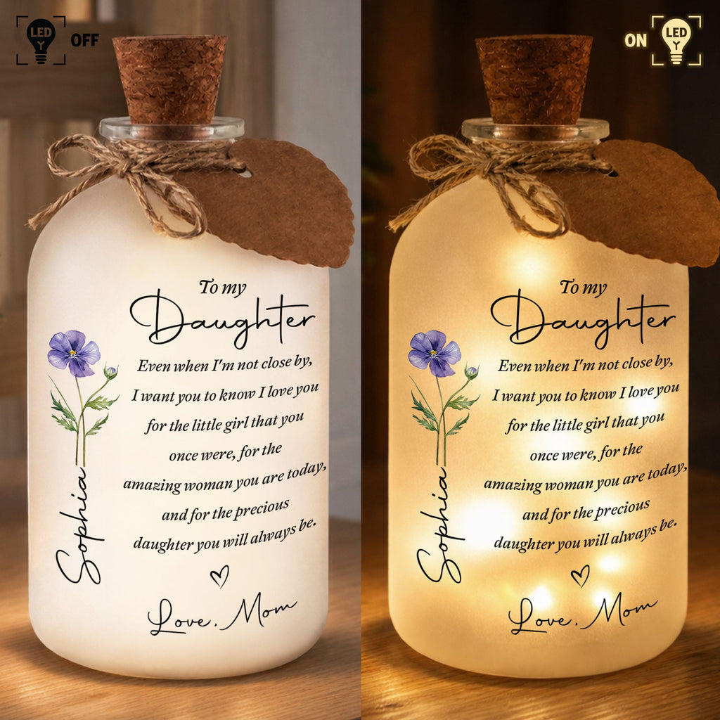 Personalized Short Bottle Light Custom Name Gift for Daughter Short Bottle Light GradoCreations