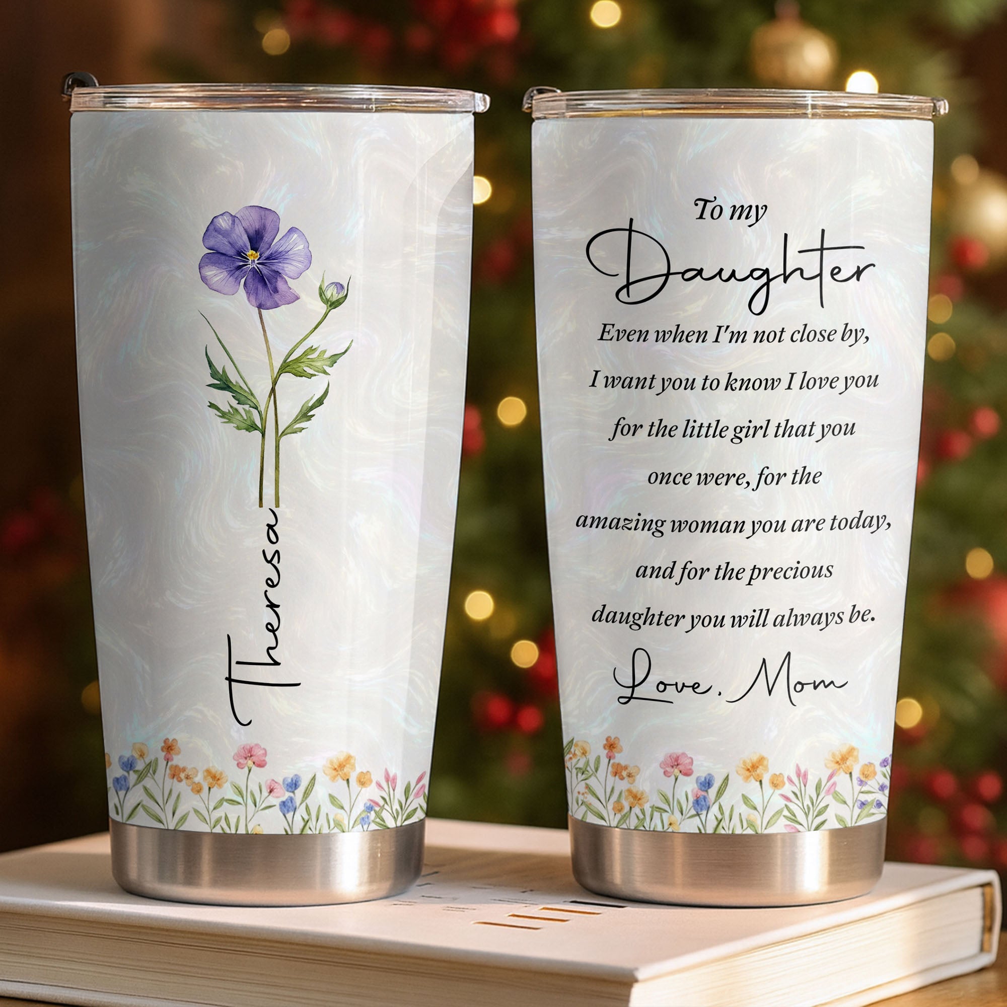Personalized 20oz Stainless Steel Tumbler Gift for Daughter 20oz Tumbler GradoCreations