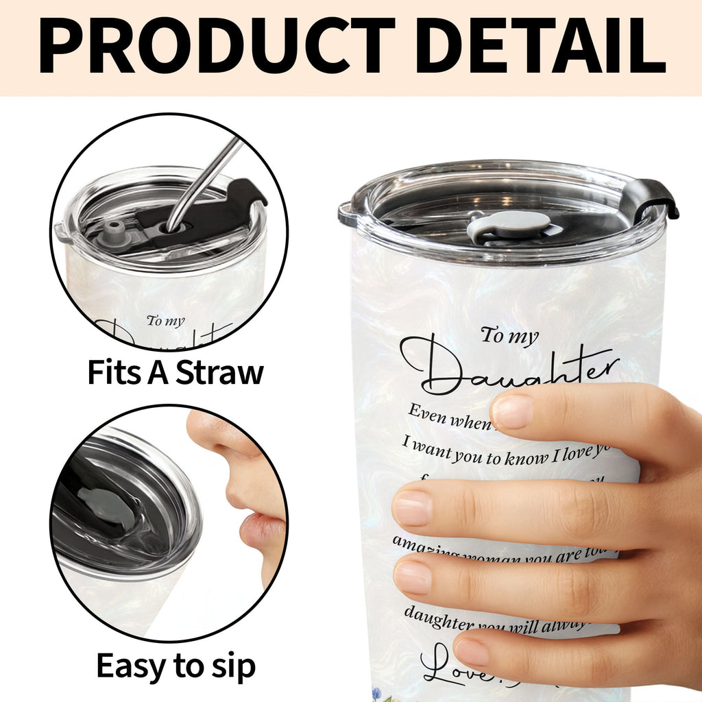 Personalized 20oz Stainless Steel Tumbler Gift for Daughter 20oz Tumbler GradoCreations