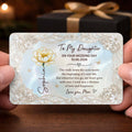 Personalized Aluminum Wallet Card Gift for Daughter Wedding Day