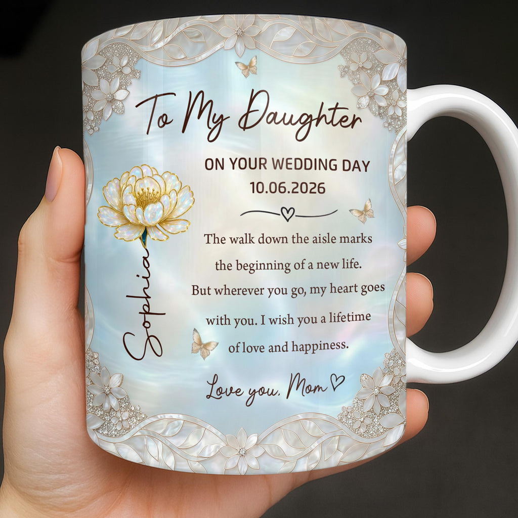 Personalized Edge-to-Edge Mug Wedding Gift for Daughter Edge-to-edge Mug GradoCreations