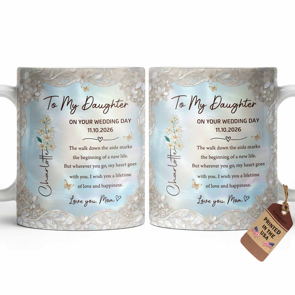 Personalized Edge-to-Edge Mug Wedding Gift for Daughter Edge-to-edge Mug GradoCreations