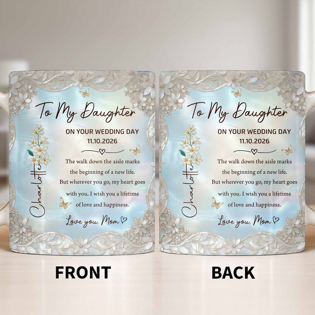 Personalized Edge-to-Edge Mug Wedding Gift for Daughter Edge-to-edge Mug GradoCreations