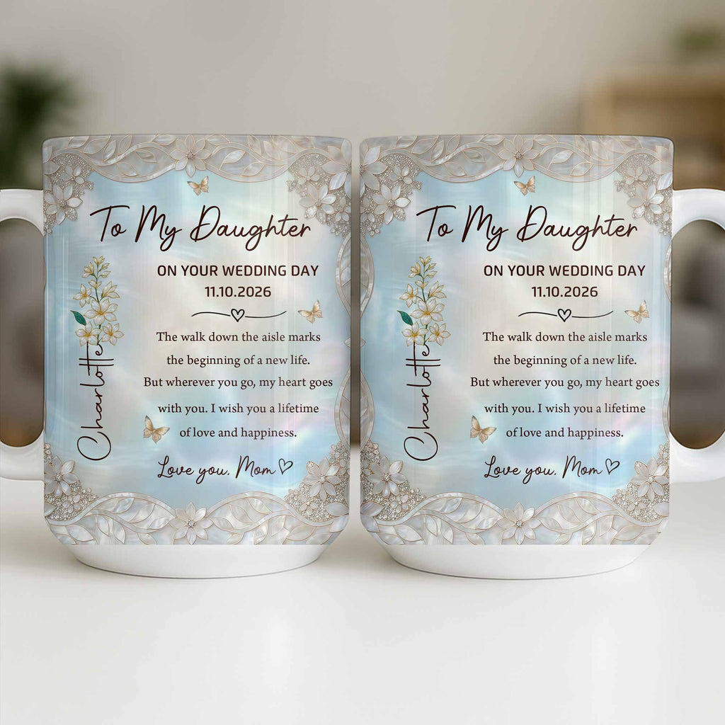 Personalized Edge-to-Edge Mug Wedding Gift for Daughter Edge-to-edge Mug GradoCreations