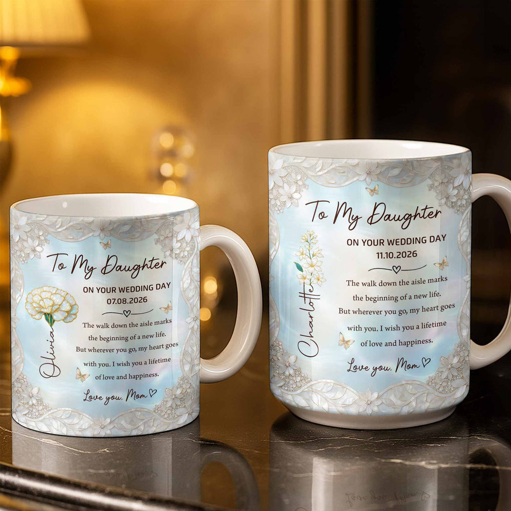 Personalized Edge-to-Edge Mug Wedding Gift for Daughter Edge-to-edge Mug GradoCreations