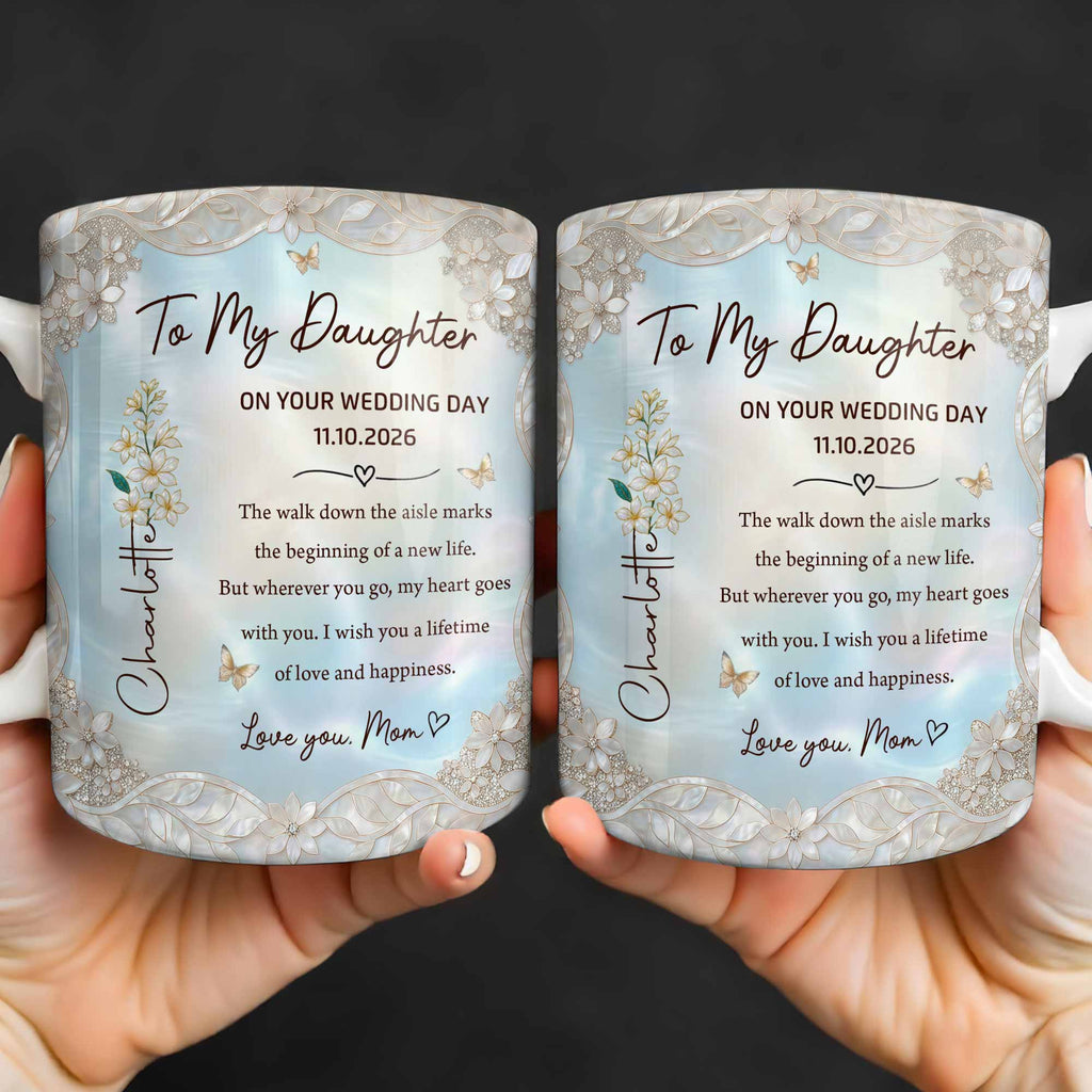 Personalized Edge-to-Edge Mug Wedding Gift for Daughter Edge-to-edge Mug GradoCreations