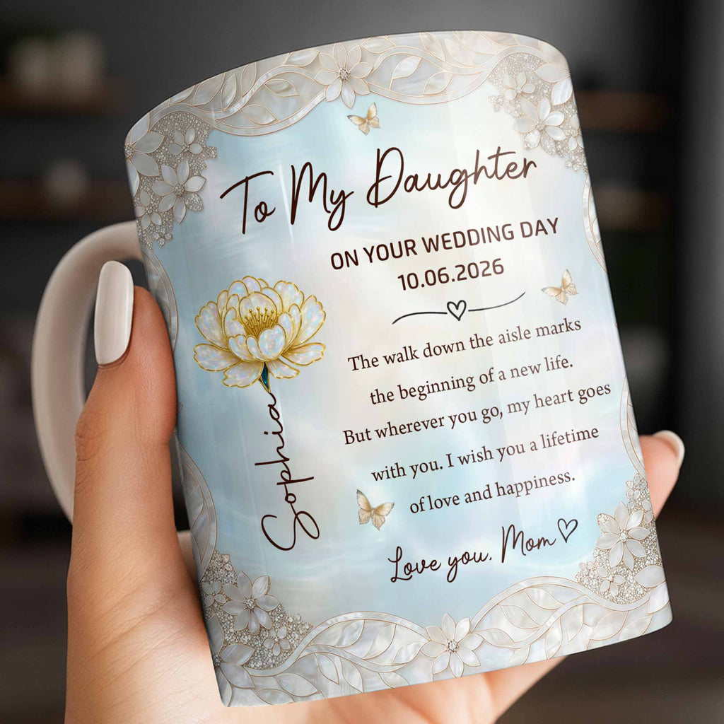 Personalized Edge-to-Edge Mug Wedding Gift for Daughter Edge-to-edge Mug GradoCreations