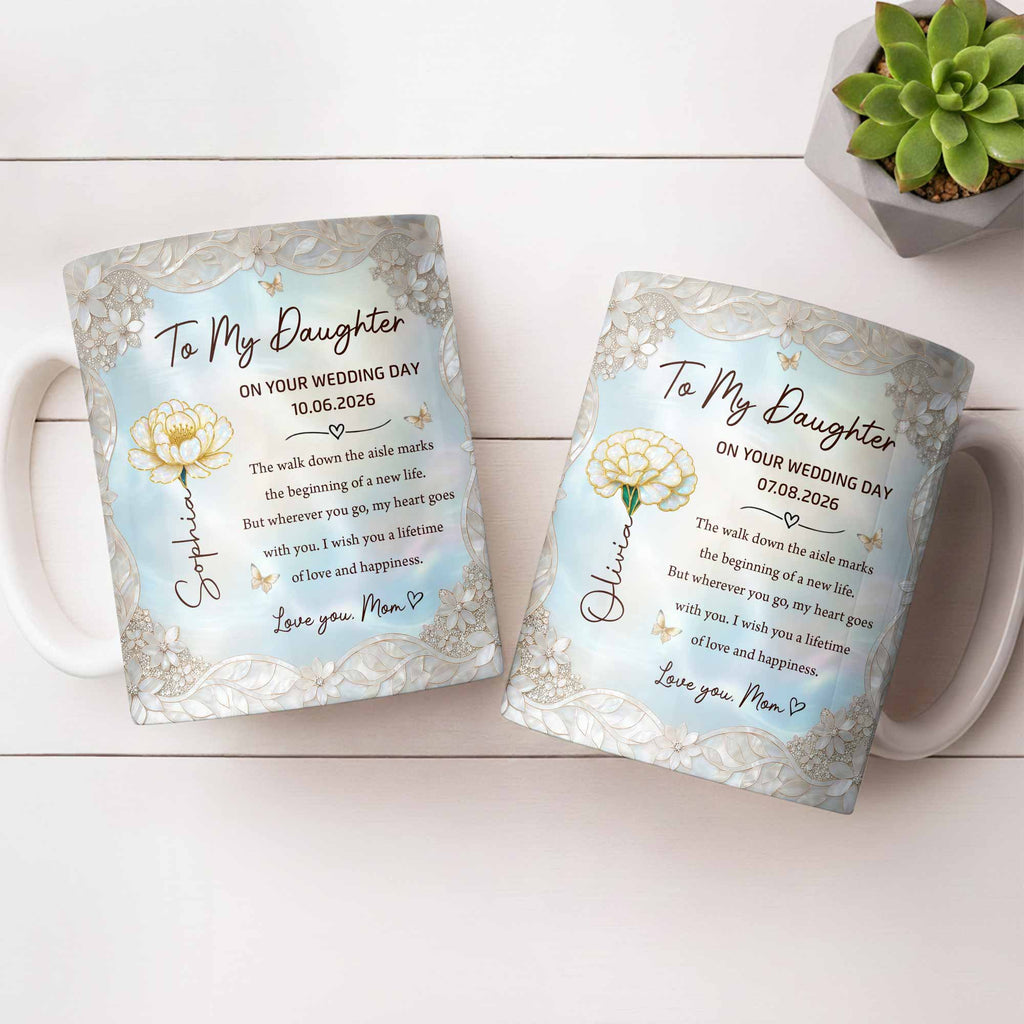 Personalized Edge-to-Edge Mug Wedding Gift for Daughter Edge-to-edge Mug GradoCreations