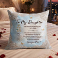 Personalized Wedding Day Pillow Gift for Daughter Birth Month Flowers Pillow GradoCreations