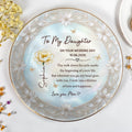 Personalized Ceramic Jewelry Dish Birth Month Flowers Gift for Daughter Jewelry Dish GradoCreations