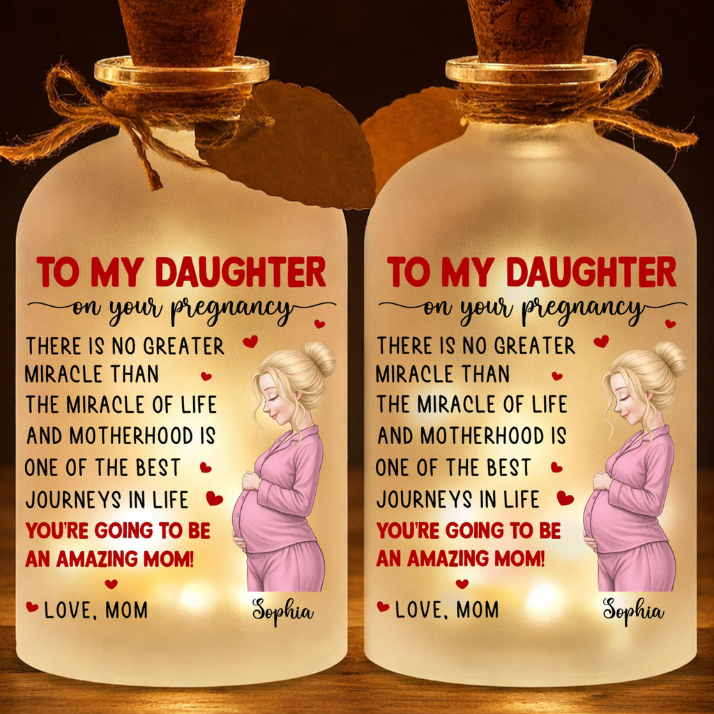 Personalized Frosted Short Bottle Light Custom Name Gift for Daughter Short Bottle Light GradoCreations