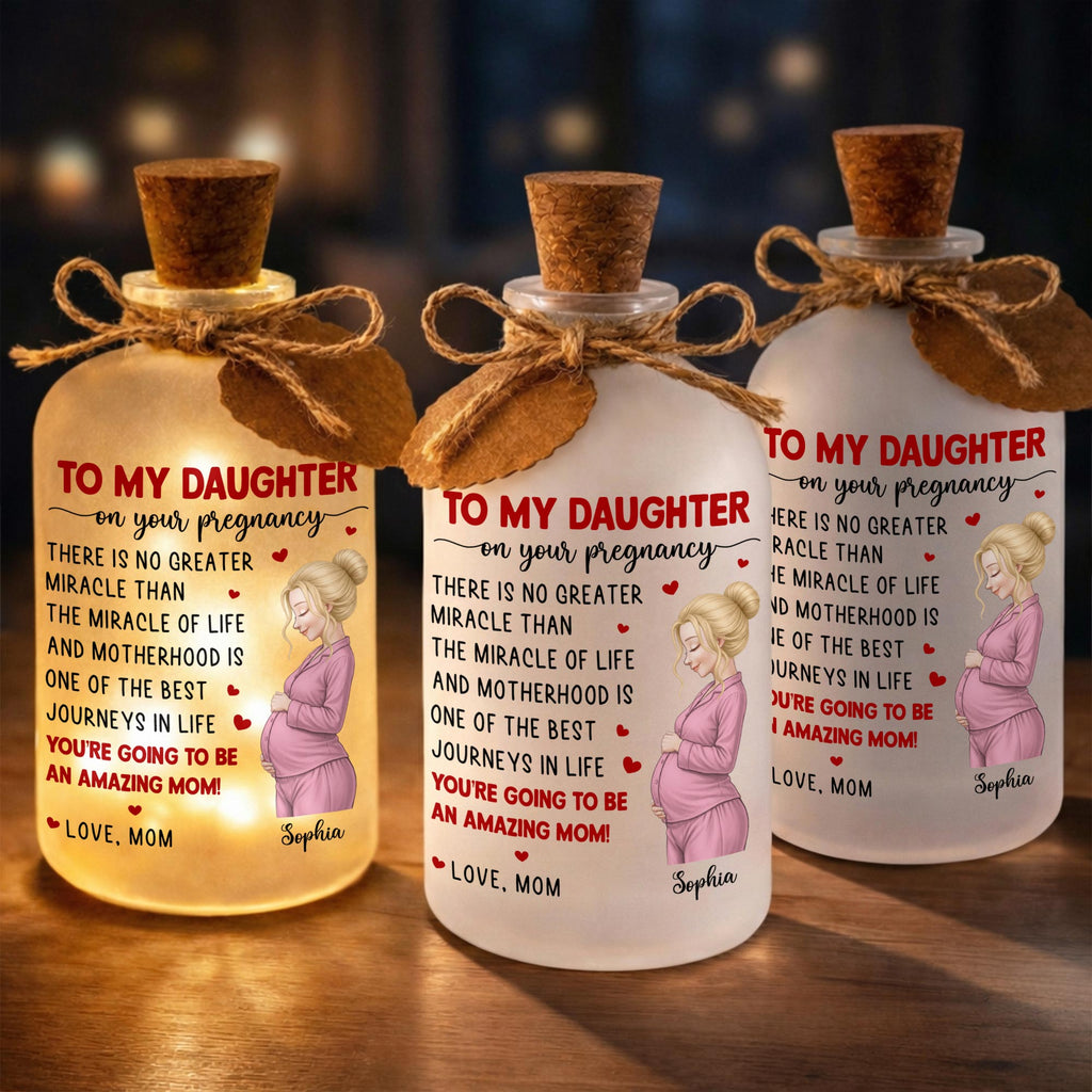 Personalized Frosted Short Bottle Light Custom Name Gift for Daughter Short Bottle Light GradoCreations