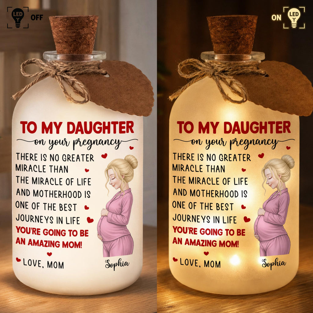 Personalized Frosted Short Bottle Light Custom Name Gift for Daughter Short Bottle Light GradoCreations