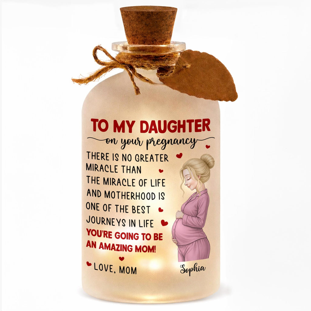 Personalized Frosted Short Bottle Light Custom Name Gift for Daughter Short Bottle Light GradoCreations
